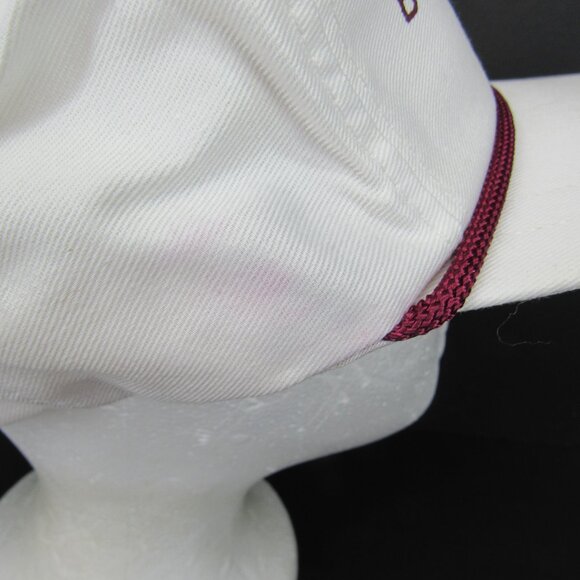 First Macon Bank & Trust Graphic Logo Men White Wide Brim Adj Strap Back Cap Hat - Picture 6 of 10